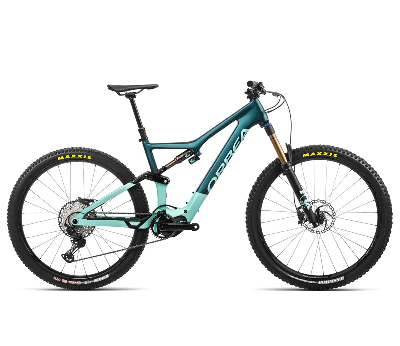2022 Orbea Rise M10 Electric Mountain Bike - Ocean/Ice Green - Medium
